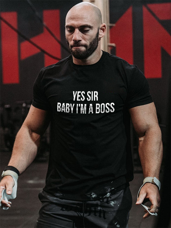 Yes Sir Baby I'm A Boss Printed Men's T-shirt