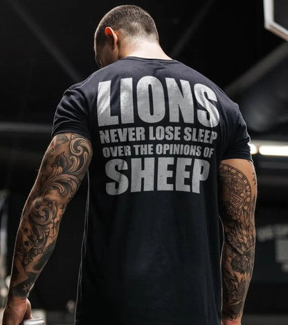 Lions never lose sleep Print Men's T-shirt