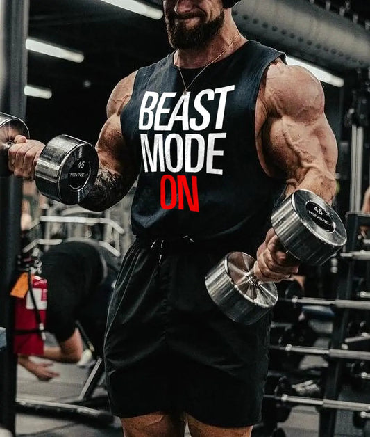 Beast mode on  Printed Men's Vest