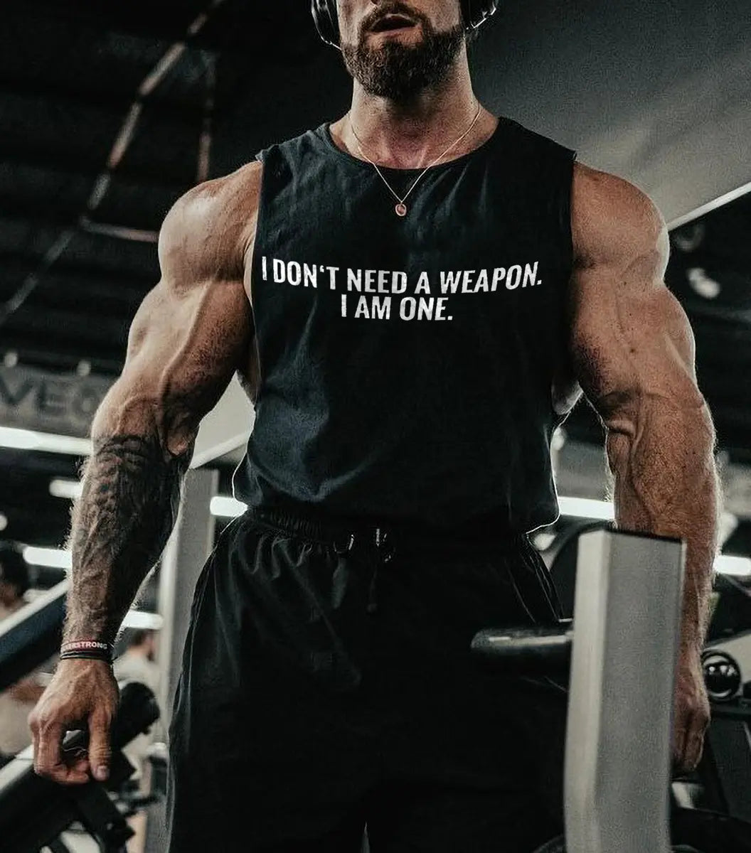 I don't need a weapon  Printed Men's Vest