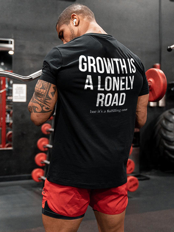 Growth Is A Lonely Road Printed Men's T-shirt