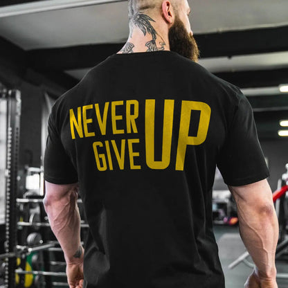 Never give up  Print Men's T-shirt