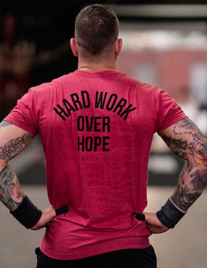 Hard Work Over Hope Printed Men's T-shirt