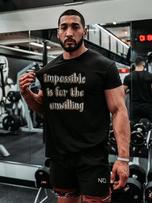 Impossible Is For The Unwilling Printed Men's T-shirt