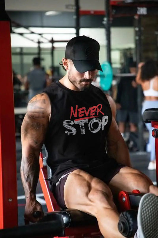 Never stop  Printed Men's Vest