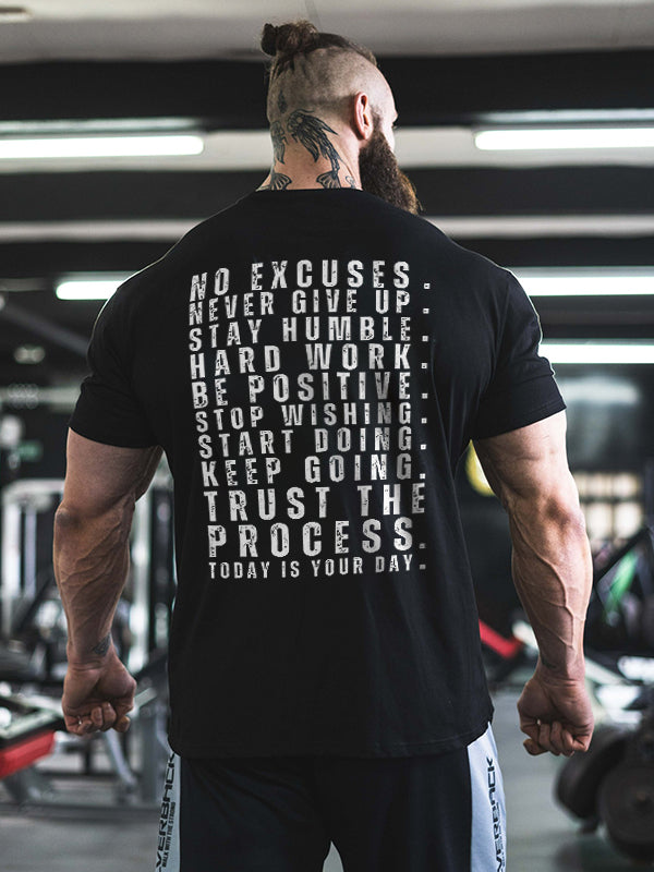 No Excuses Printed Men's T-shirt