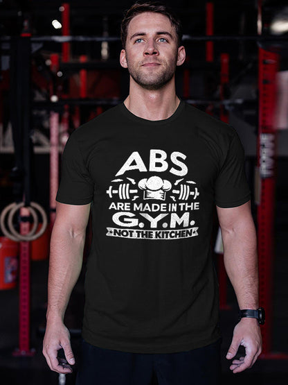 Abs Are Made In The G.Y.M Printed Men's T-shirt