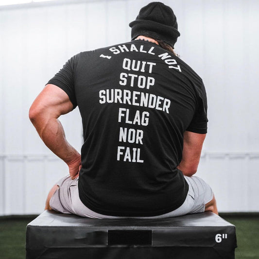 I Shall Not Quit Stop Not Surrender Printed Men's T-shirt