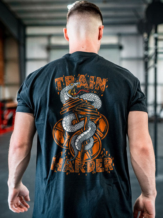 Train Harder Printed Men's T-shirt