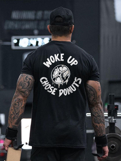 Woke Up Chose Donuts Printed Men's T-shirt