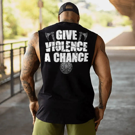 Give violence a chance   Printed Men's Vest