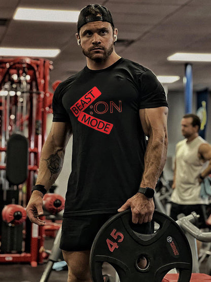 Beast Mode: On Printed Men's T-shirt