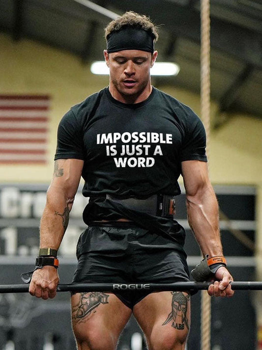 Impossible Is Just A Word Printed Men's T-shirt