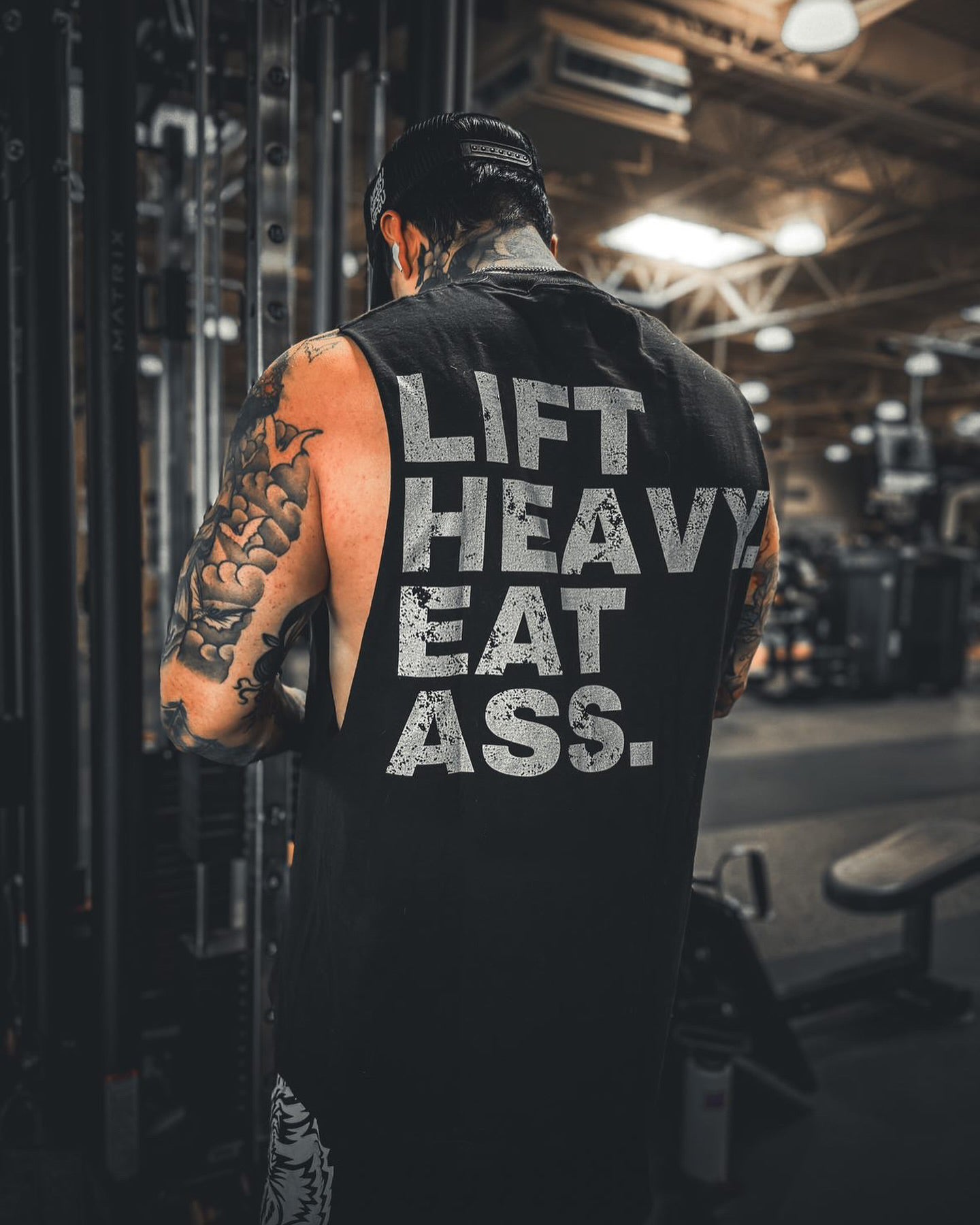 Lift Heavy. Eat Ass Printed Men's Vest