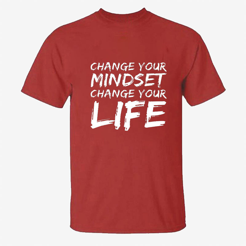 Change Your Mindset Change Your Life Printed Men's T-shirt