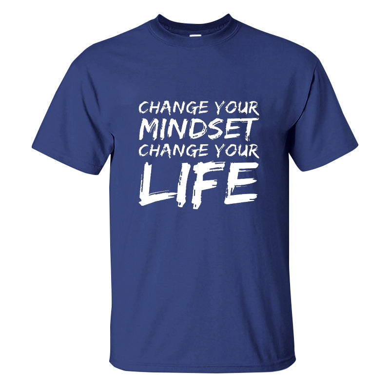 Change Your Mindset Change Your Life Printed Men's T-shirt