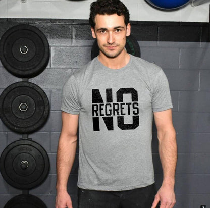 No Regrets Printed Men's T-shirt