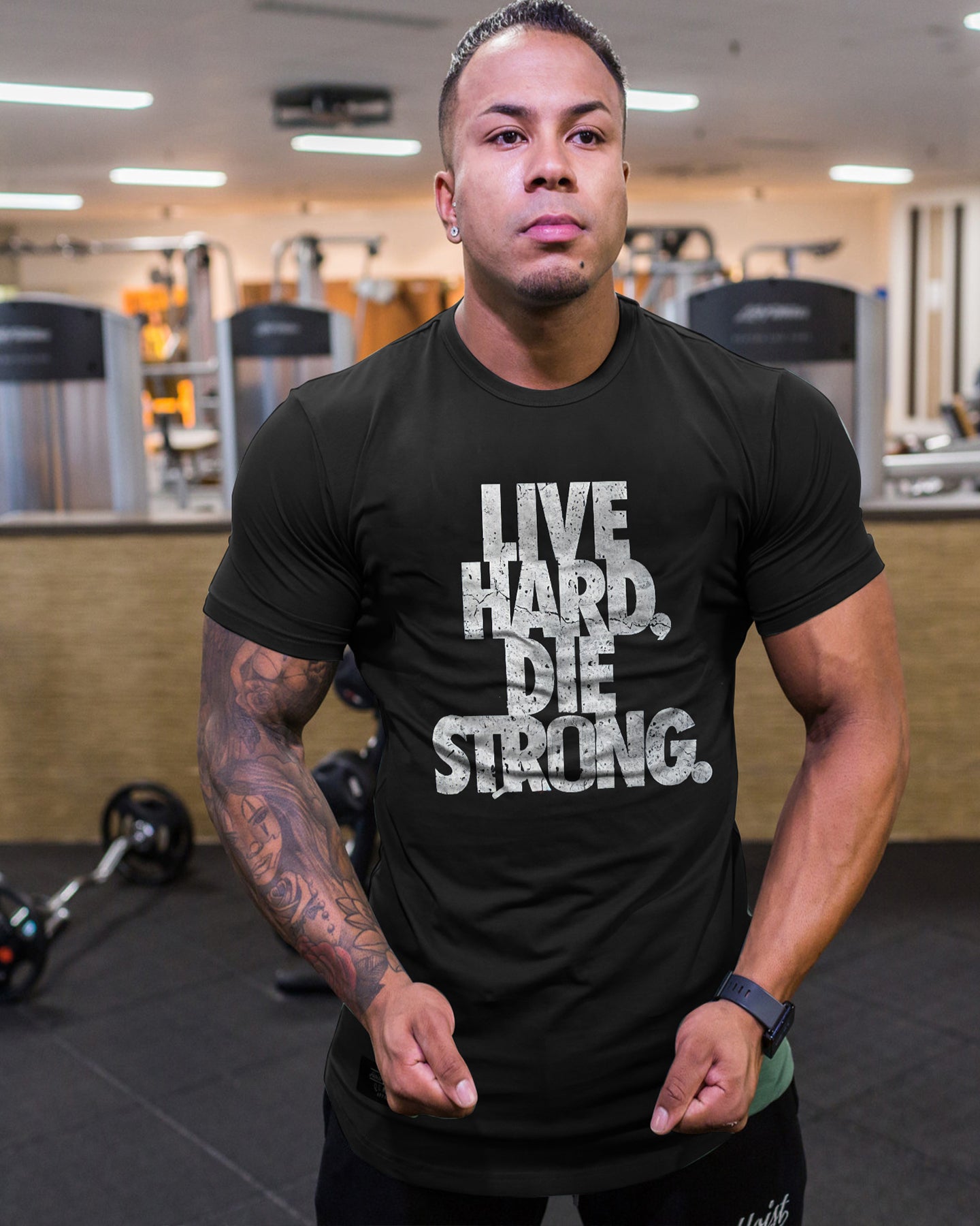 Live Hard, Die Strong Printed Men's T-shirt