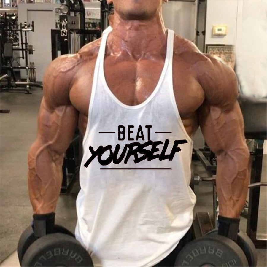 Beat Yourself Printed Men's Tank Top