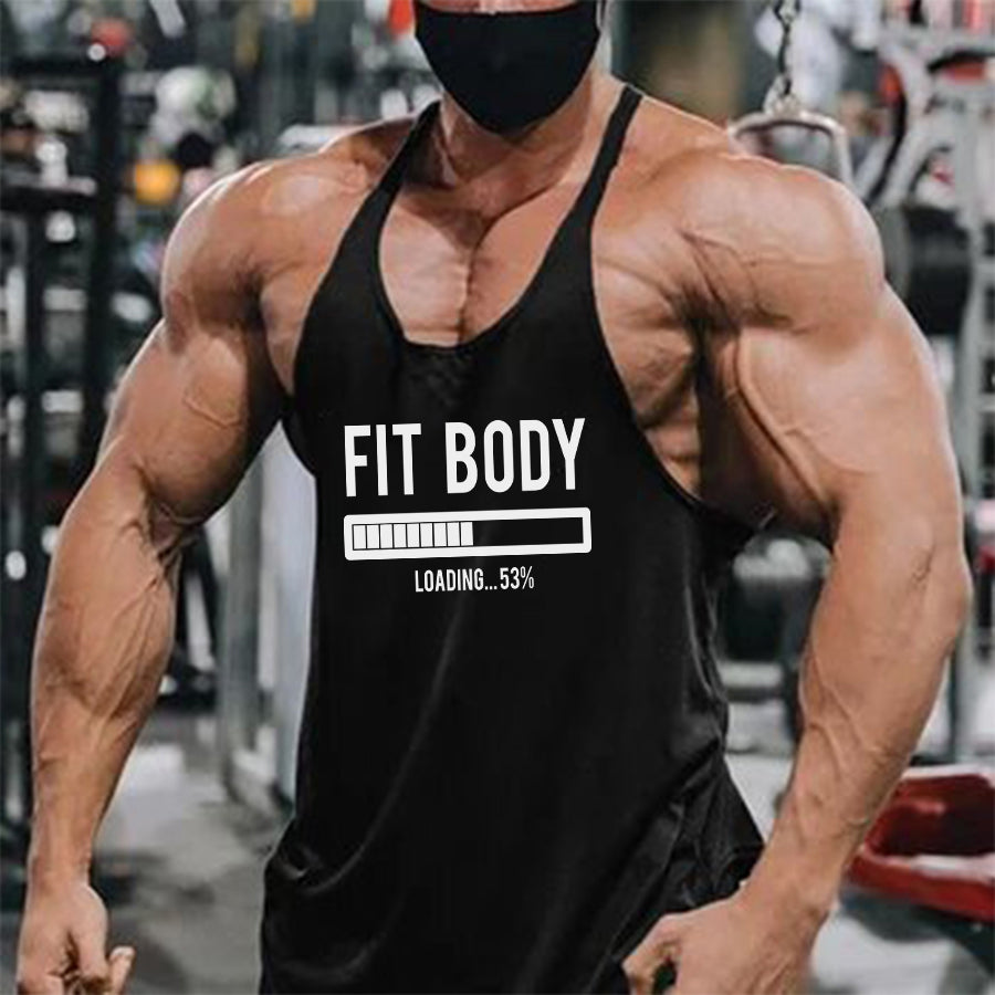 Fit Body Loading 53% Printed Men's Tank Top