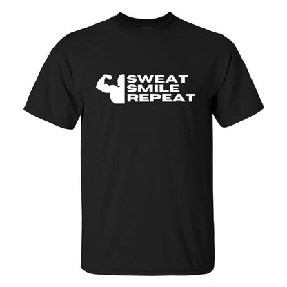 Sweat Smile Repeat Printed Men's T-shirt