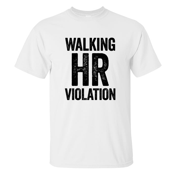 Walking Hr Violation Print Men's T-shirt