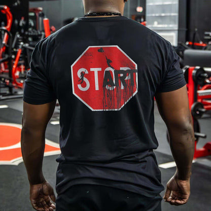 Stop Or Start Printed Men's T-shirt