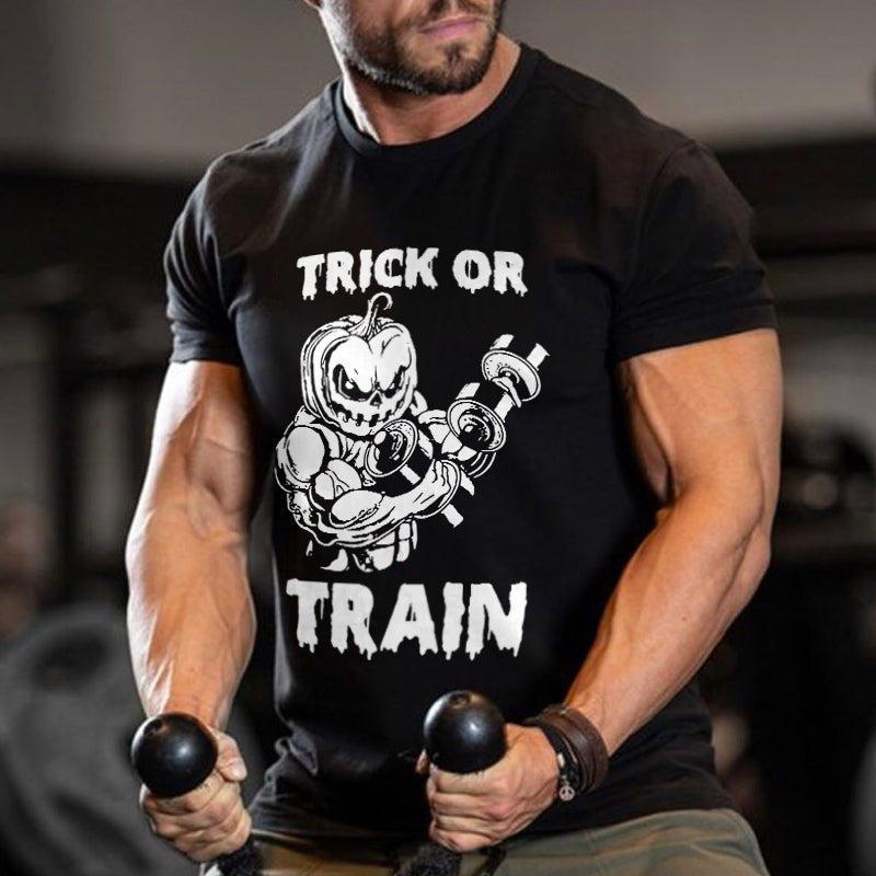 Trick Or Train Printed Men's T-shirt