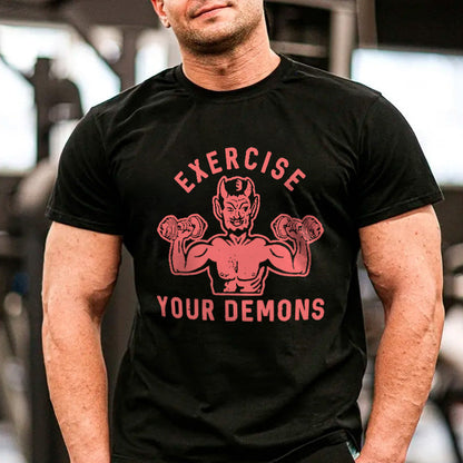 Exercise Your Demons Printed Men's T-shirt