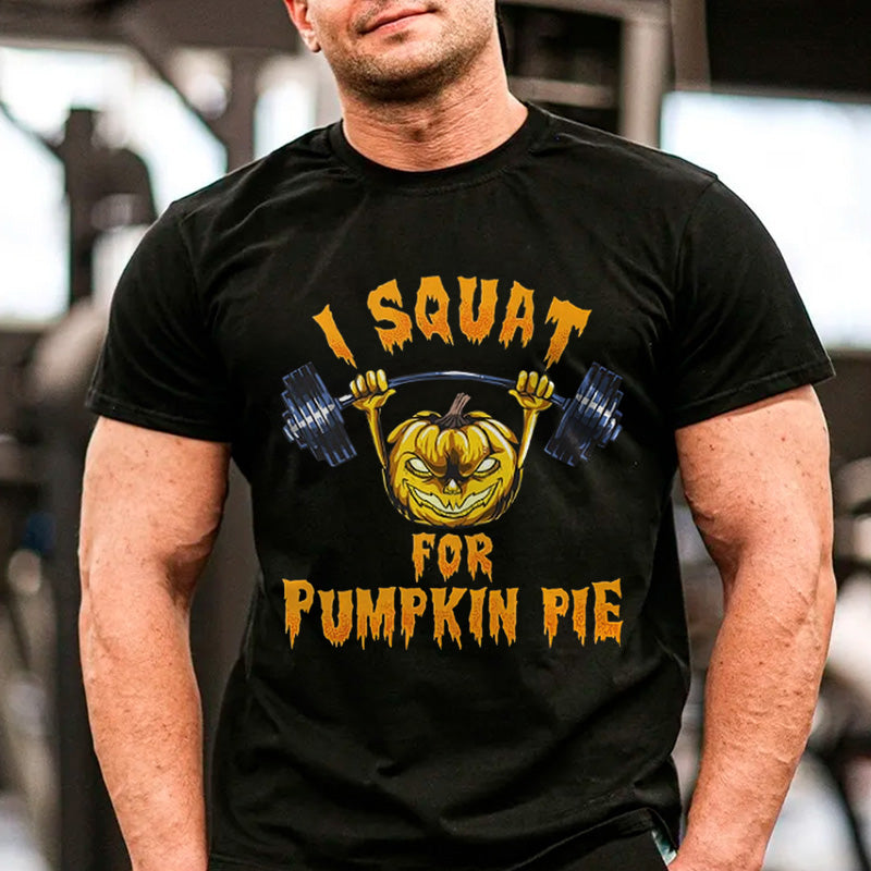 I Squat For Pumpkin Pie Printed Men's T-shirt