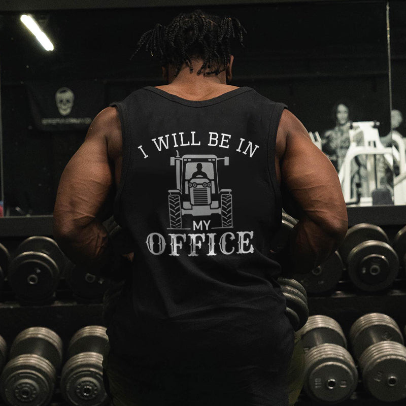 I Will Be In My Office Printed Men's Vest