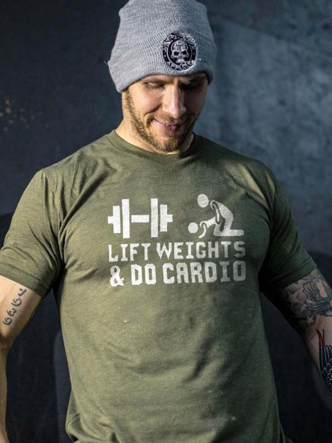 Lift Weights & Do Cardio Printed Men's T-shirt