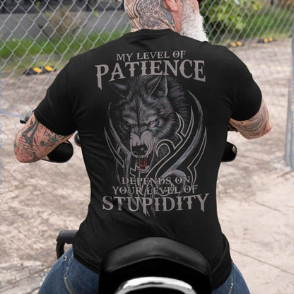 Viking My Level Of Patience Printed Men's T-shirt