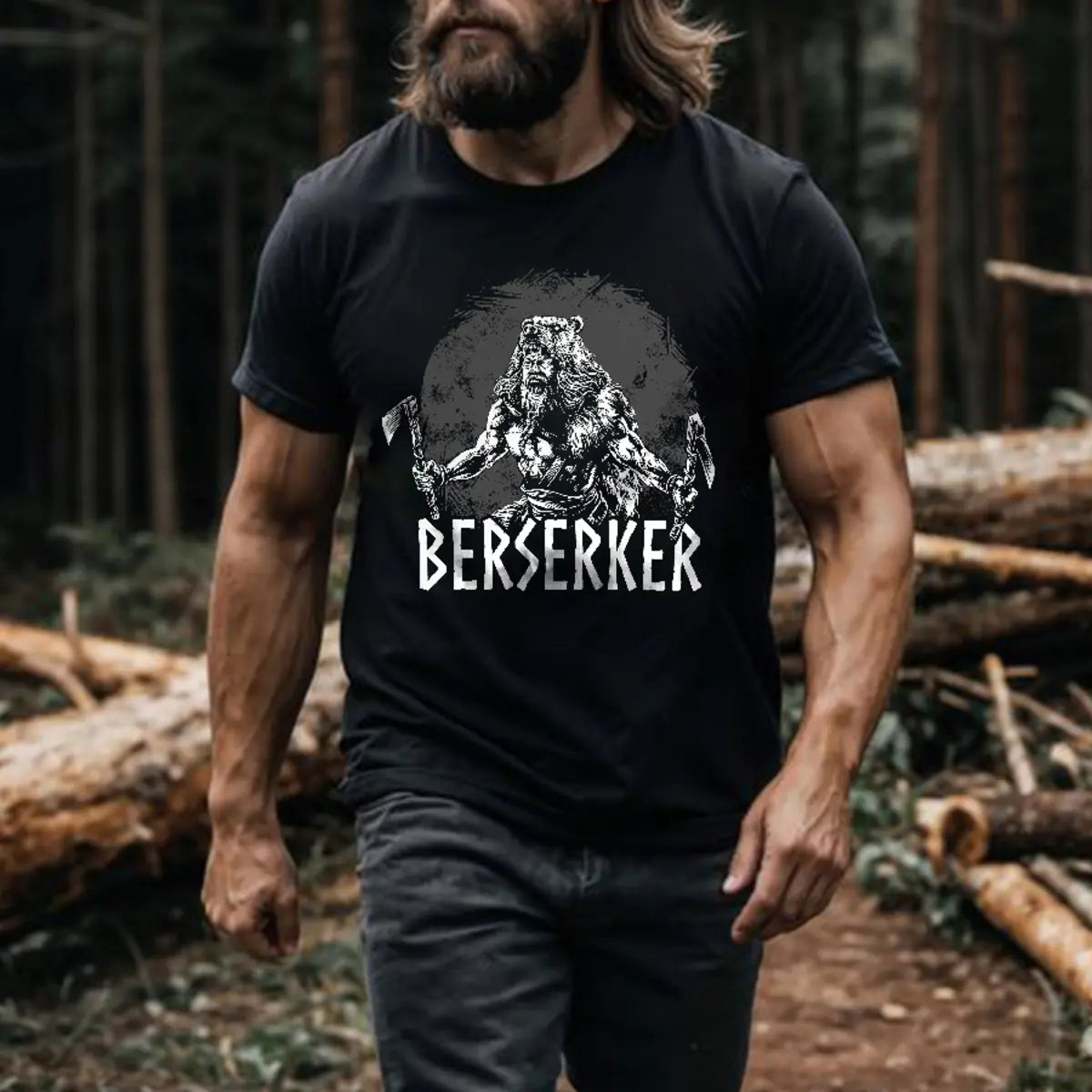 Viking Berserker Printed Men's T-shirt