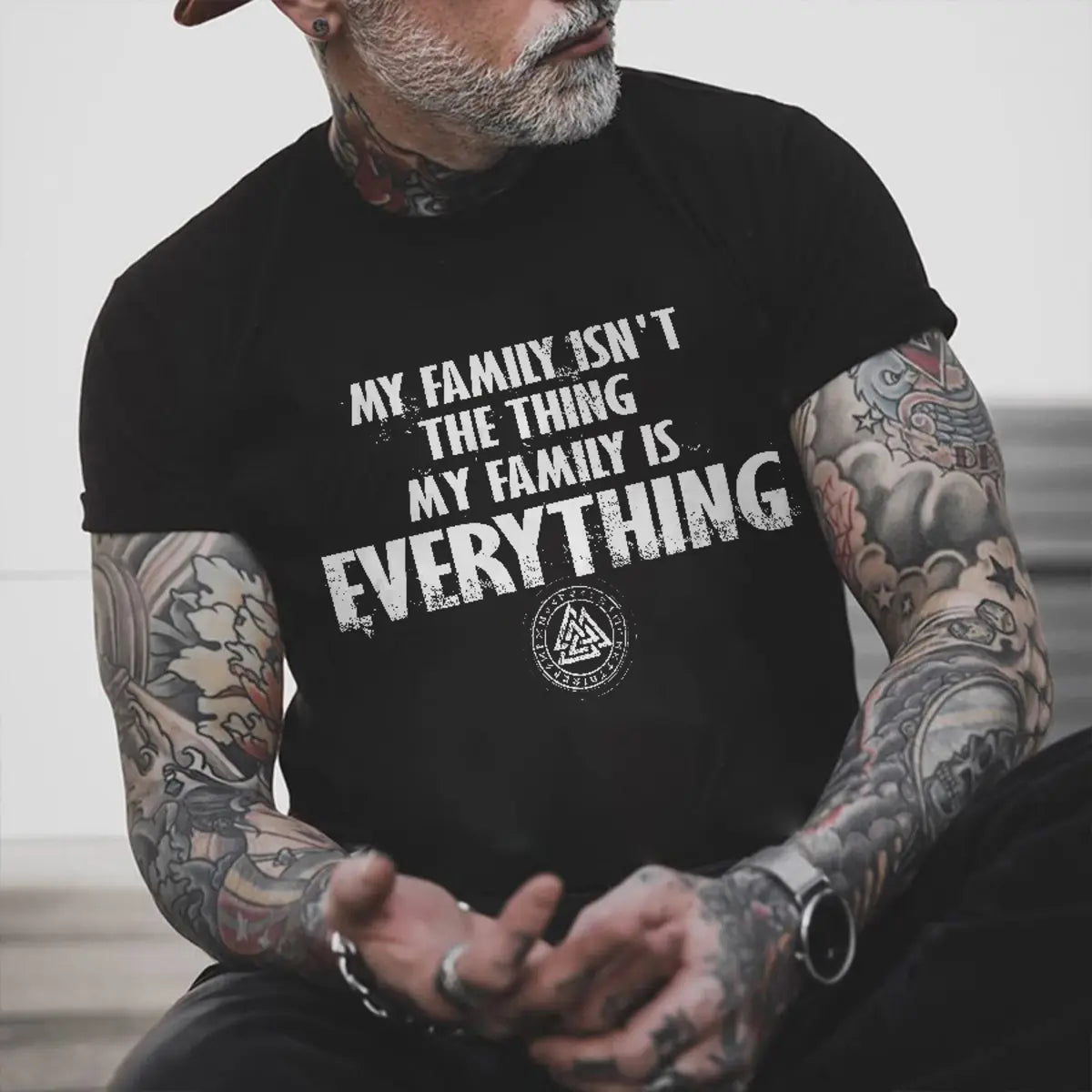 Viking My Family Isn't The Thing My Family Is Everything Printed Men's T-shirt