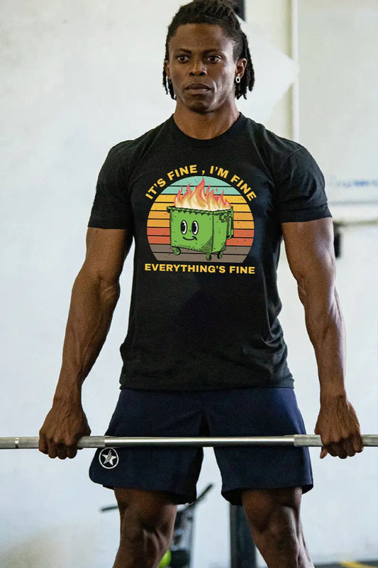 It's Fine. I'm Fine Everything Is Fine Printed Men's T-shirt