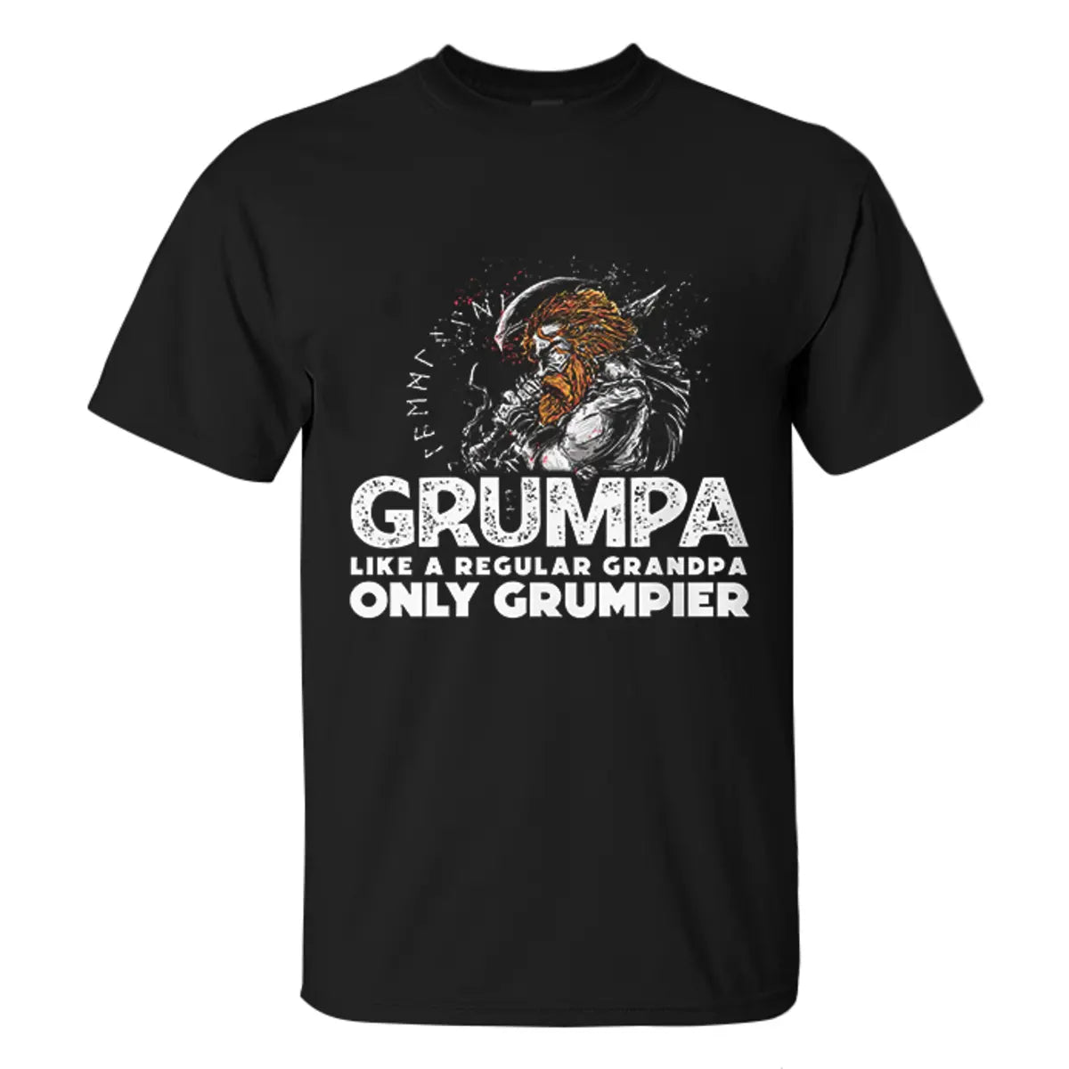 Viking Grumpa Like A Regular Grandpa Only Grumpier Printed Men's T-shirt