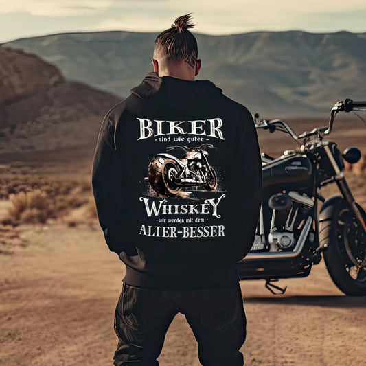 Viking Biker Sind Wie Guter Printed Men's Hoodie