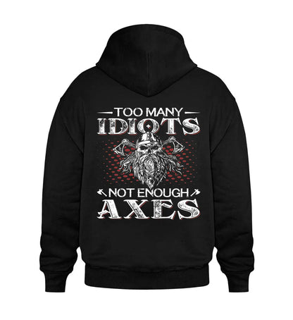 Viking Many Idiots Not Enough Axes Printed Men's Hoodie