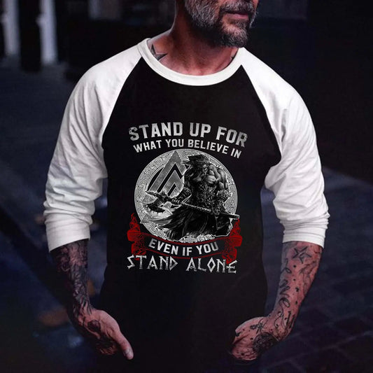 Stand Up For What You Believe In Printed Long Sleeve T-shirt