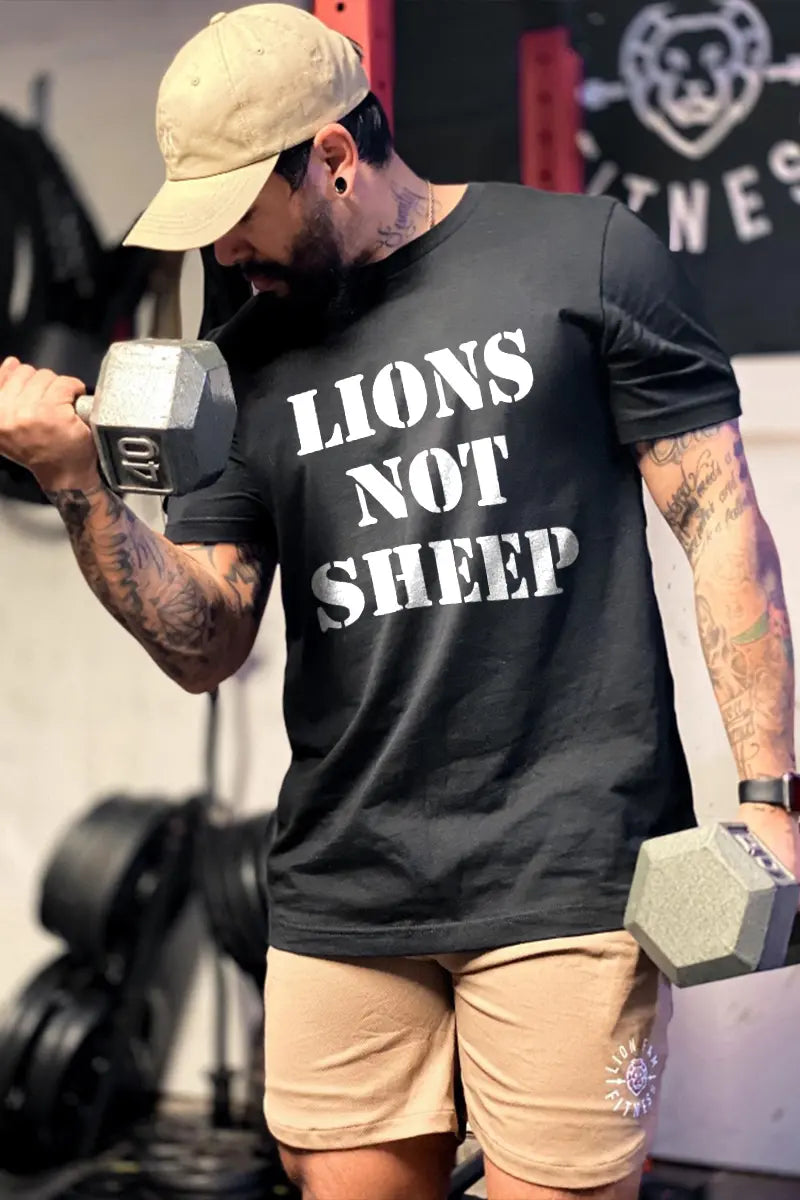 Lions Not Sleep  Printed Casual Men's T-shirt