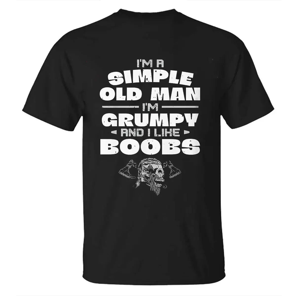 Viking I'm A Simple Old Man Printed Men's T-shirt