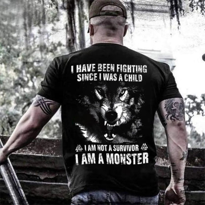 Viking I Have Been Fighting Printed Men's T-shirt