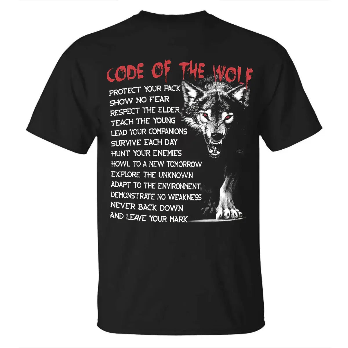 Viking Code Of The Wolf Printed Men's T-shirt