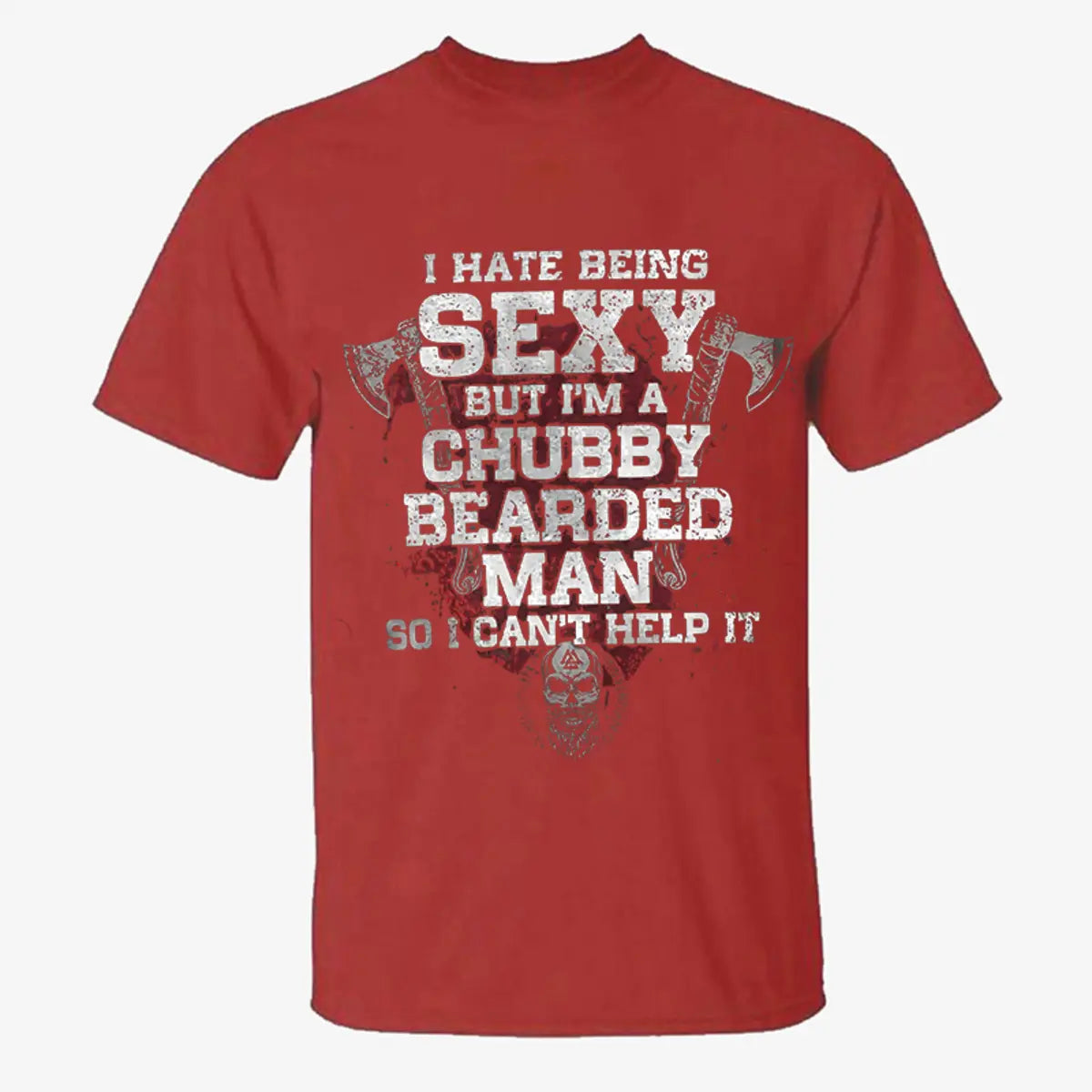 Viking I Hate Being Sexy But I'm A Chubby Bearded Man Printed Men's T-shirt