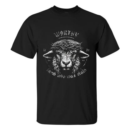 Worthy Lamb Who Was Slain Printed Men's T-shirt