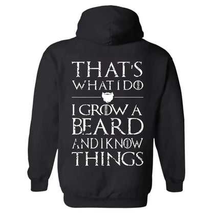 Viking That's What I Do I Grow A Beard Printed Men's Hoodie