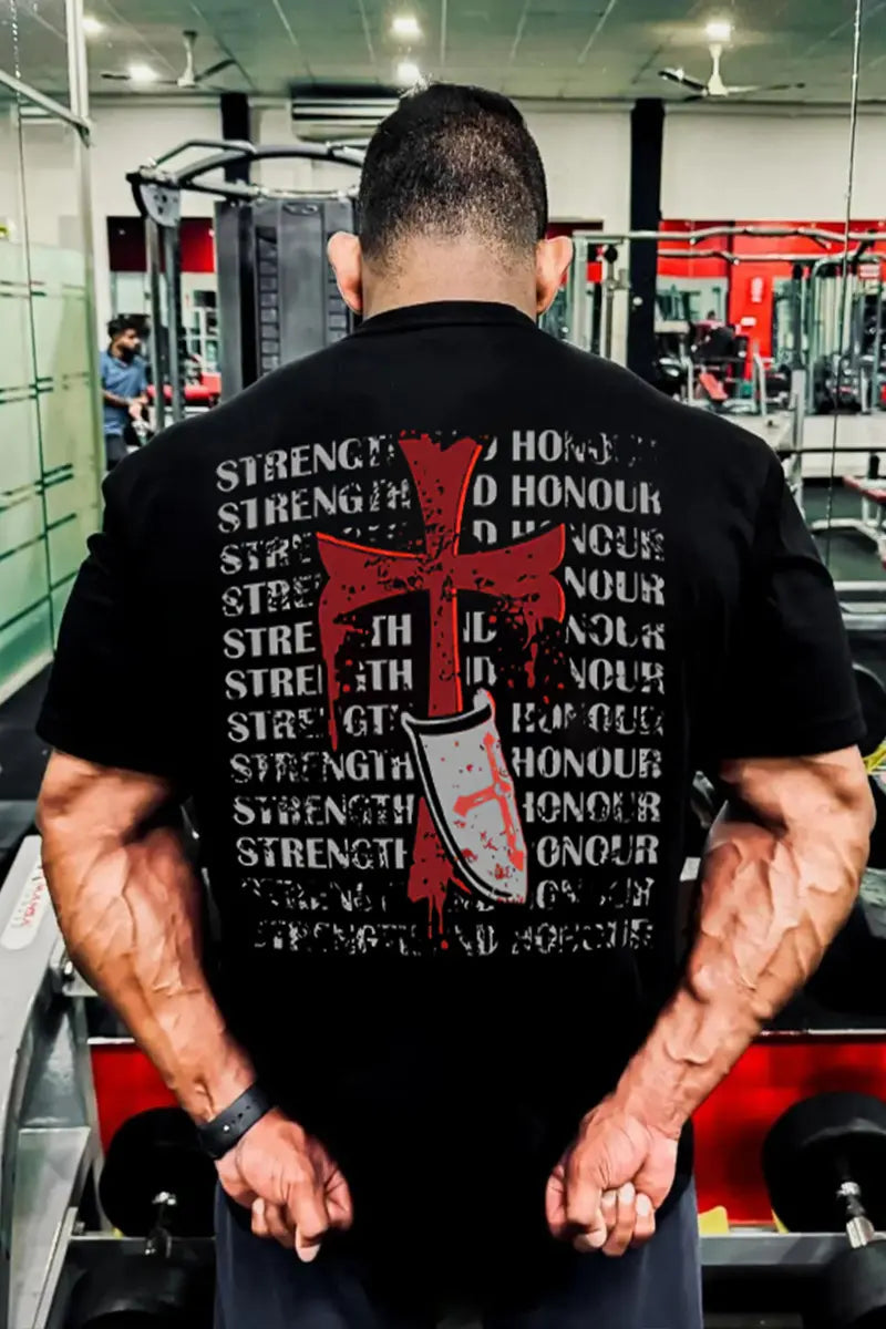 Strength And Honour Printed Men's T-shirt