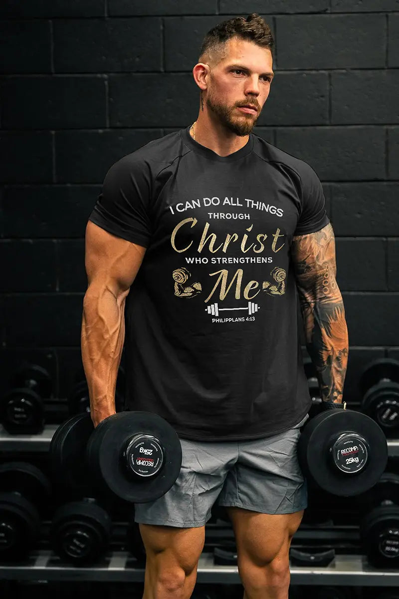 Christ Who Strengthens Me Printed Men's T-shirt