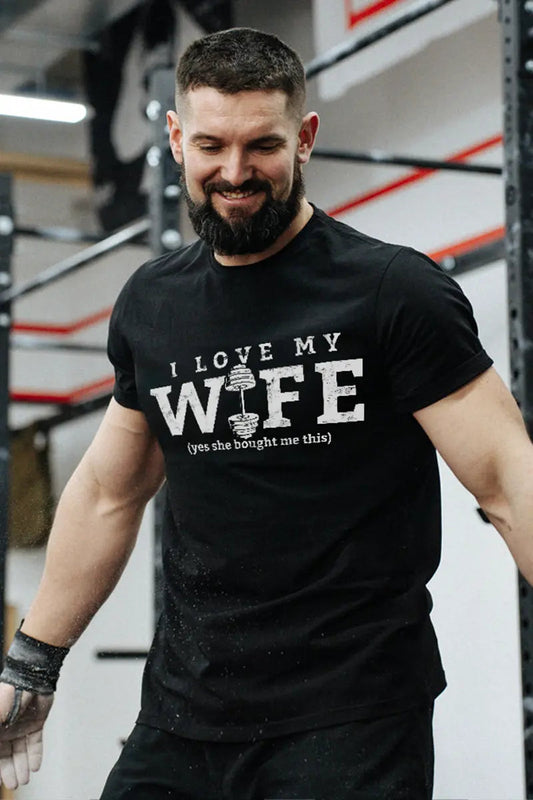 I Love My Wife Printed Men's T-shirt